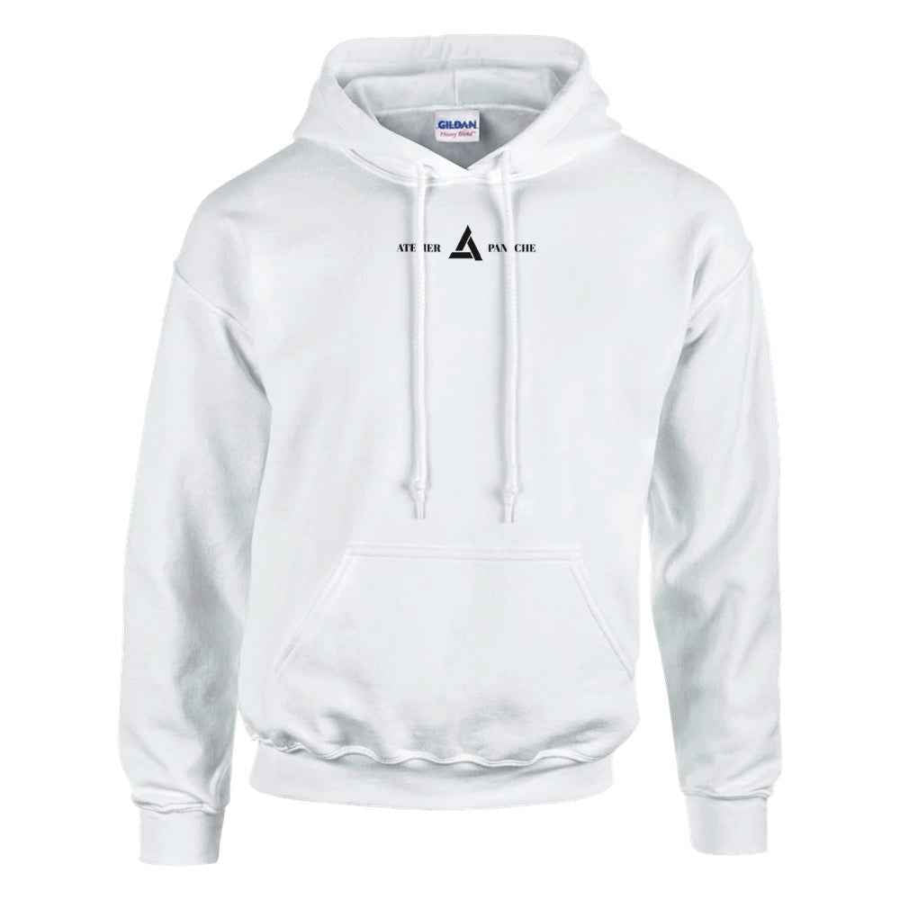 Sweat à capuche unisexe motif abstrait, style artistique moderne, confortable et chaud, idéal pour streetwear et tenue décontractée.