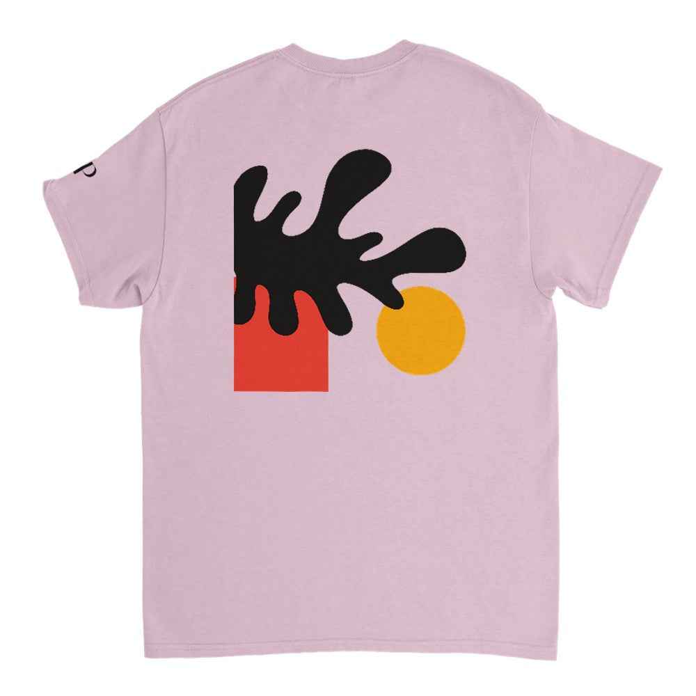 T-shirt unisexe motif abstrait, style artistique moderne, tissu confortable et respirant, idéal pour look casual et streetwear tendance.