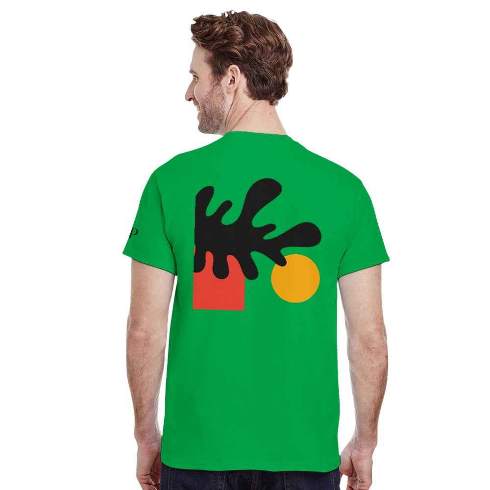 T-shirt unisexe motif abstrait, style artistique moderne, tissu confortable et respirant, idéal pour look casual et streetwear tendance.