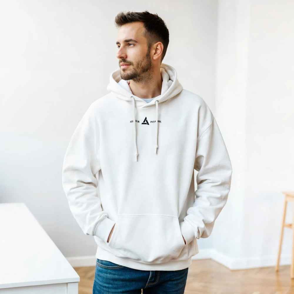 Sweat à capuche unisexe motif abstrait, style artistique moderne, confortable et chaud, idéal pour streetwear et tenue décontractée.