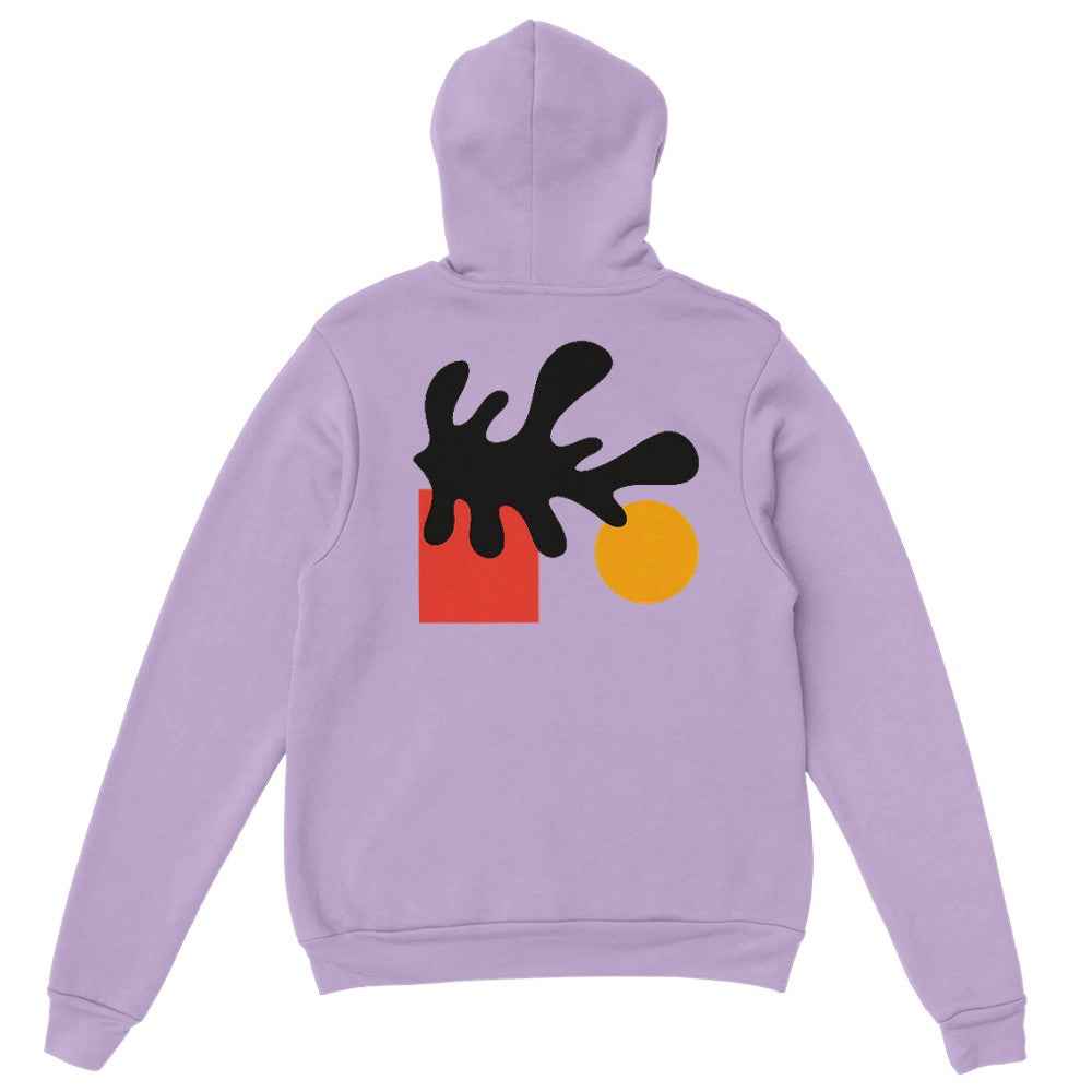 Sweat à capuche unisexe motif abstrait, style artistique moderne, confortable et chaud, idéal pour streetwear et tenue décontractée.