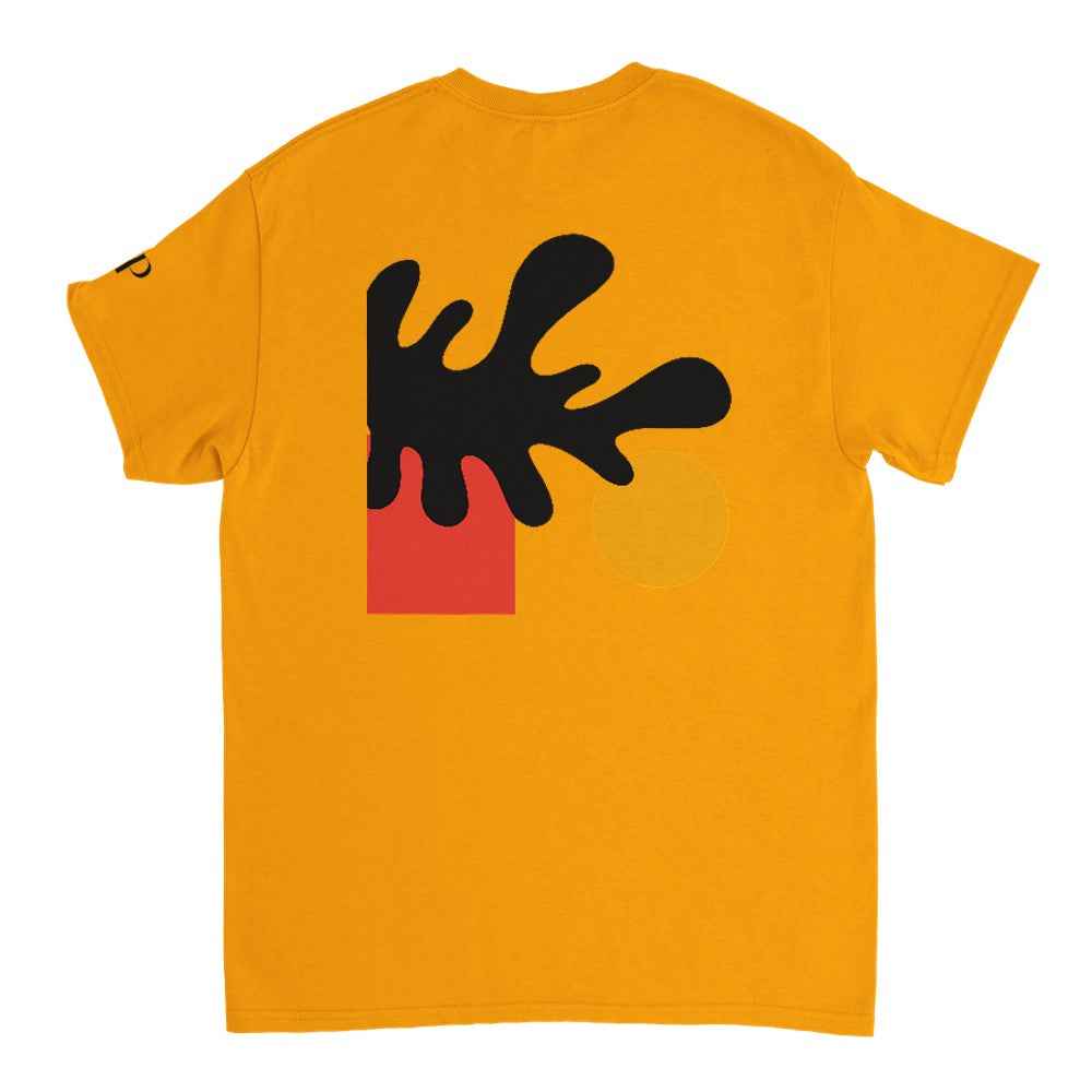 T-shirt unisexe motif abstrait, style artistique moderne, tissu confortable et respirant, idéal pour look casual et streetwear tendance.