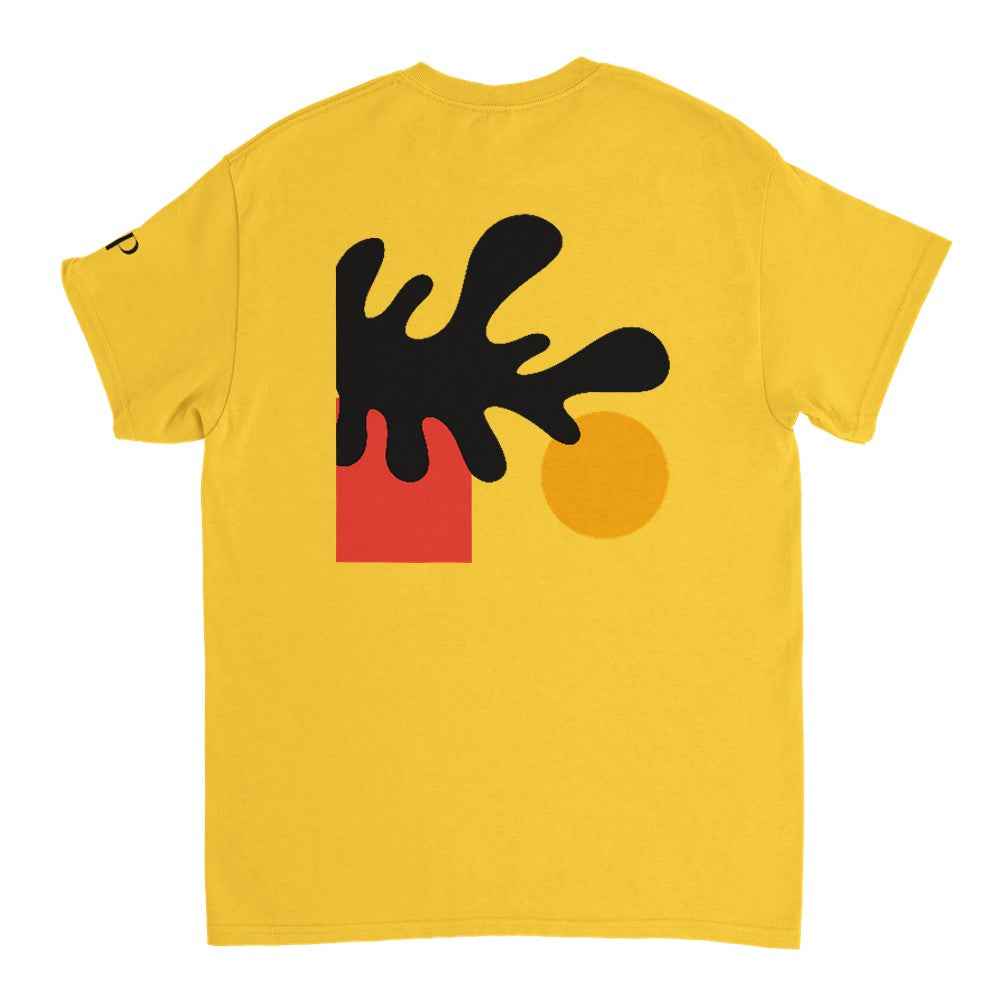 T-shirt unisexe motif abstrait, style artistique moderne, tissu confortable et respirant, idéal pour look casual et streetwear tendance.