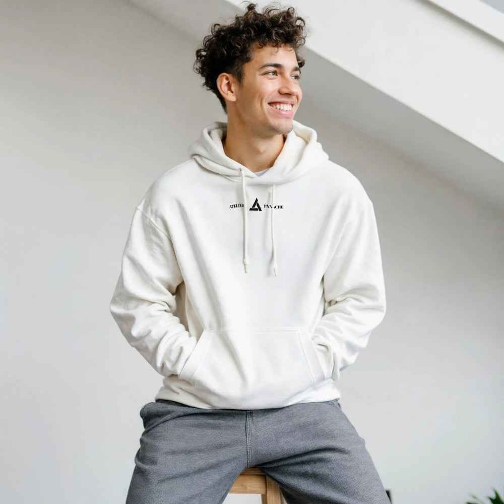 Sweat à capuche unisexe motif abstrait, style artistique moderne, confortable et chaud, idéal pour streetwear et tenue décontractée.