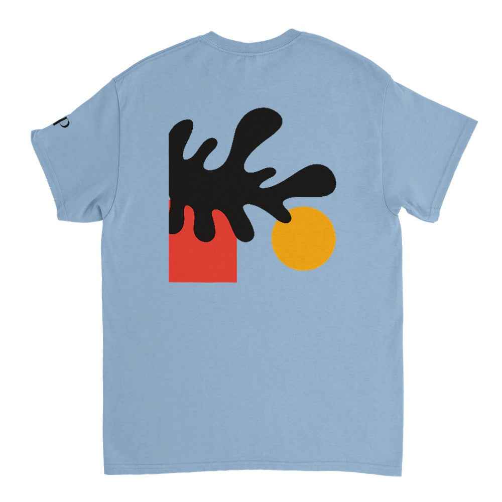 T-shirt unisexe motif abstrait, style artistique moderne, tissu confortable et respirant, idéal pour look casual et streetwear tendance.