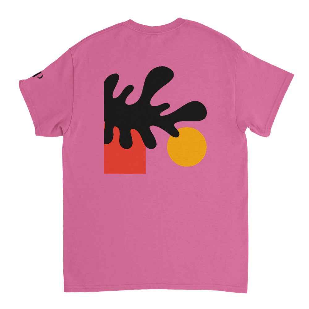 T-shirt unisexe motif abstrait, style artistique moderne, tissu confortable et respirant, idéal pour look casual et streetwear tendance.