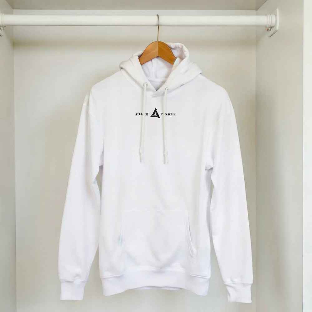 Sweat à capuche unisexe motif abstrait, style artistique moderne, confortable et chaud, idéal pour streetwear et tenue décontractée.