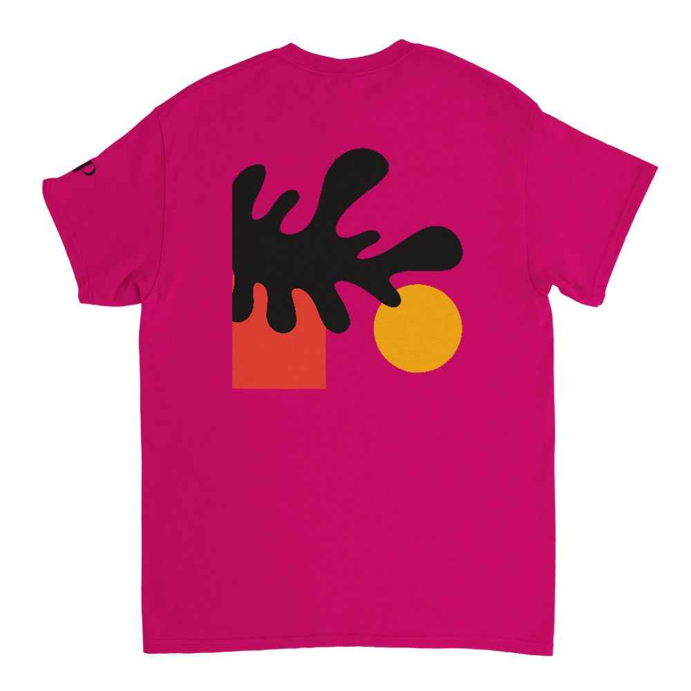 T-shirt unisexe motif abstrait, style artistique moderne, tissu confortable et respirant, idéal pour look casual et streetwear tendance.